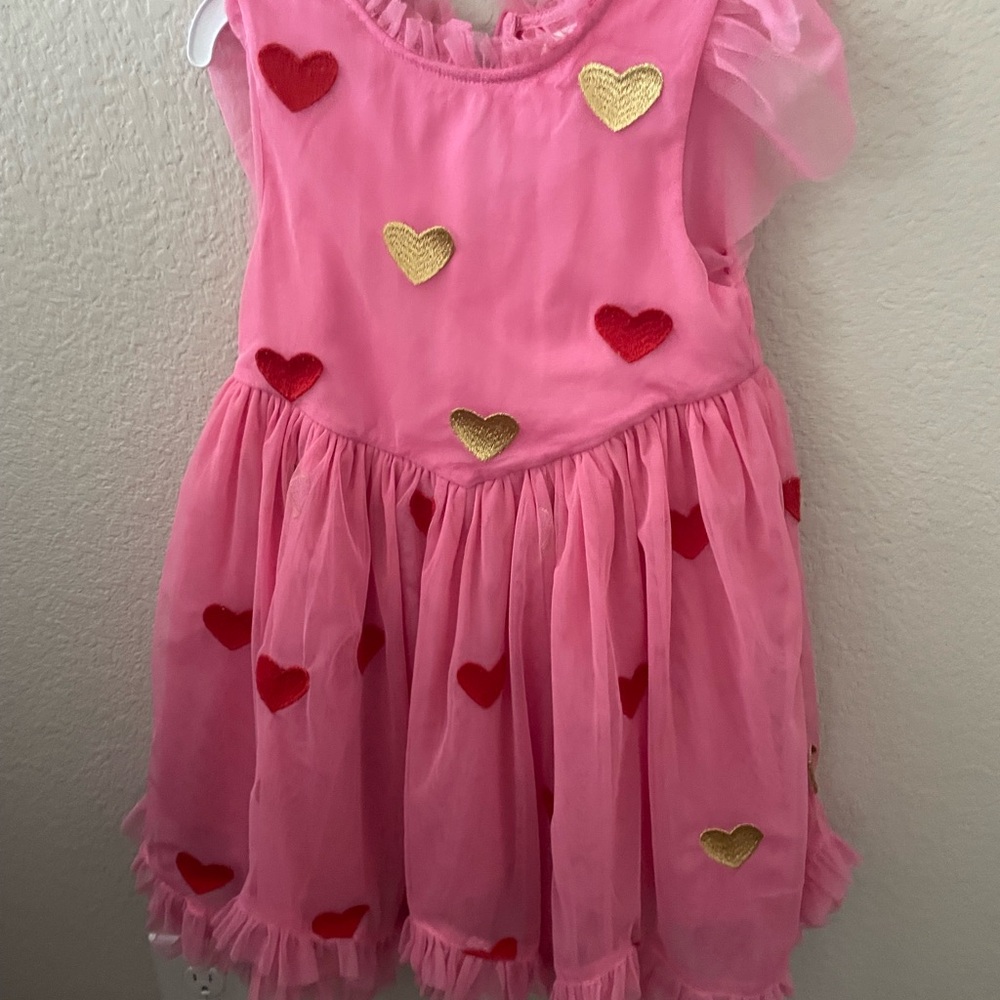 Mini Boden Pink Heart Dress